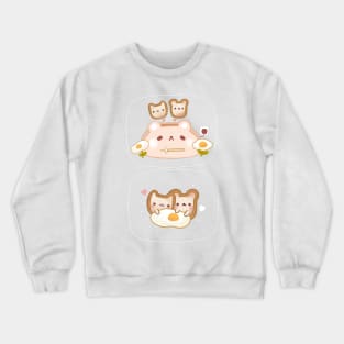 Eggy toast cuddles Crewneck Sweatshirt